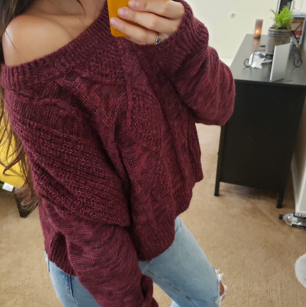 Cable knit sweater
